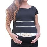 Umstandsmode Damen Witzige Süße Schwangerschaftsshirt Lustige mit Motiv Umstandsshirt Spähen Baby Sommer Kurzarm Schwangerschaft Oberteil Casual Basic T-Shirt Mutterschaft Kleidung