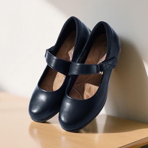 Image of DREAM PAIRS Womens Ballet Mary Jane Flats, Comfortable Business Office Dress Shoes for Women Dressy and Work with Ankle Strap