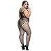 Deksias Fishnet Bodystocking Plus Size Crotchless Bodysuit Lingerie for Women （Upgrades）(Plus Plus Size, Black)