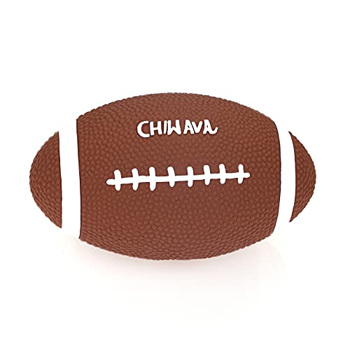 Chiwava 2 stück 6 Zoll Quietschen Latex Hundespielzeug Ball Fußball Rugbys Holen interaktives Spielzeug für mittlere groß Hunde