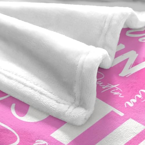 Name Blanket Personalized Name Blanket Customized Blanket with Name Text for Adult Kid Birthday Christmas Mothers Fathers Valentines Day Gift