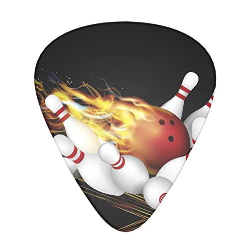 Jeu de 12 médiators de guitare boule de bowling pour guitare acoustique, guitare électrique, contrebasse, ukulélé - Les Beatles, Paul McCartney, John Lennon, RIngo Starr, George Harrison Jeu de 12 médiators de guitare boule de bowling pour guitare acoustique, guitare électrique, contrebasse, ukulélé