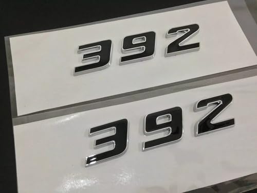 Image of Pair Set 392 Front Right Door Side Badge Nameplates Emblem Self-Adhesive Decals Sticker (Silver Black)