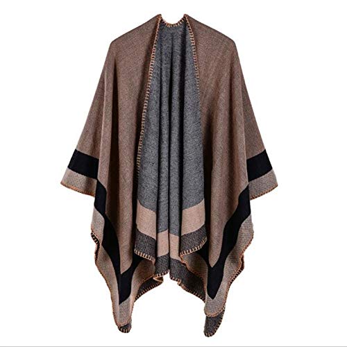 Cape red stripe châle wrap haut de gamme pour femme en étole vintage