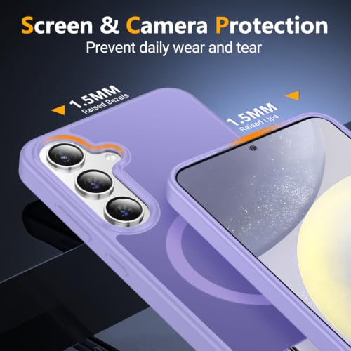Image of SPIDERCASE Magnetic for Samsung Galaxy S24 Plus Case, [3 Stand Ways][ Military Grade Drop Protection] with Invisible Stand Shockproof Slim Case for Samsung Galaxy S24 Plus, Light Purple