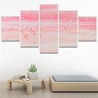 SIGNWIN 5 Panel Canvas Wall Art Modern Art 3D Abstract Abstract Brushstroke Contemporary Digital Art Fun Multicolor for Home Decorations Ready to Hang - 60