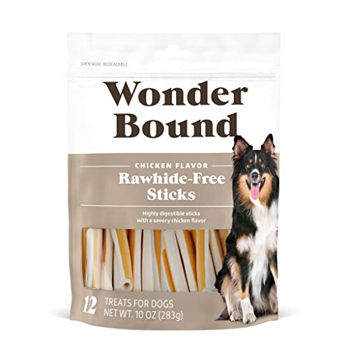 Image of Wonder Bound Chicken Flavor Dog Treat Sticks - 12 Count - Rawhide-Free, Dental Health Chews for Plaque & Tartar Control, Easy Digest, Long-Lasting Snack