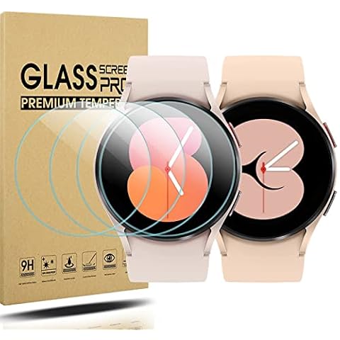 Diruite 4-Pack for Samsung Galaxy Watch 5/4 40mm Screen Protector Tempered Glass (Diameter 37mm) for Samsung Galaxy Watch 5 40mm/Galaxy Watch 4 40mm Smart Watch [2.5D 9H Hardness][Anti-Scratch] Cover