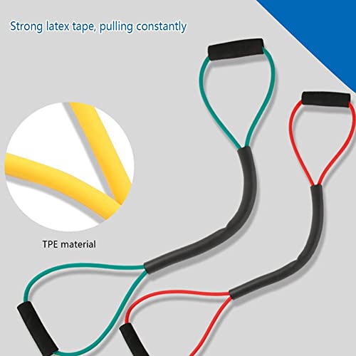 Figure 8 Resistance Band - Anti-Friction Pull Rope Resistance Bands, Pull Rope And Anti-Slip Foam Padded Handles - Rubber Shadow Boxing Resistance Bands #TOP1
