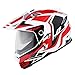 1Storm Youth Kids Dual Sport Dual Visor Motorcycle Motocross Off Road Full Face Helmet: HF802Youth Storm Red
