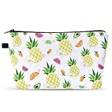 WERNNSAI Cosmetic Bag for Girls - Pineapple Makeup Bag Water-resistant Vanity Toiletry Bag Pouch Beauty Cosmetic Travel Organizer Gift Gadget