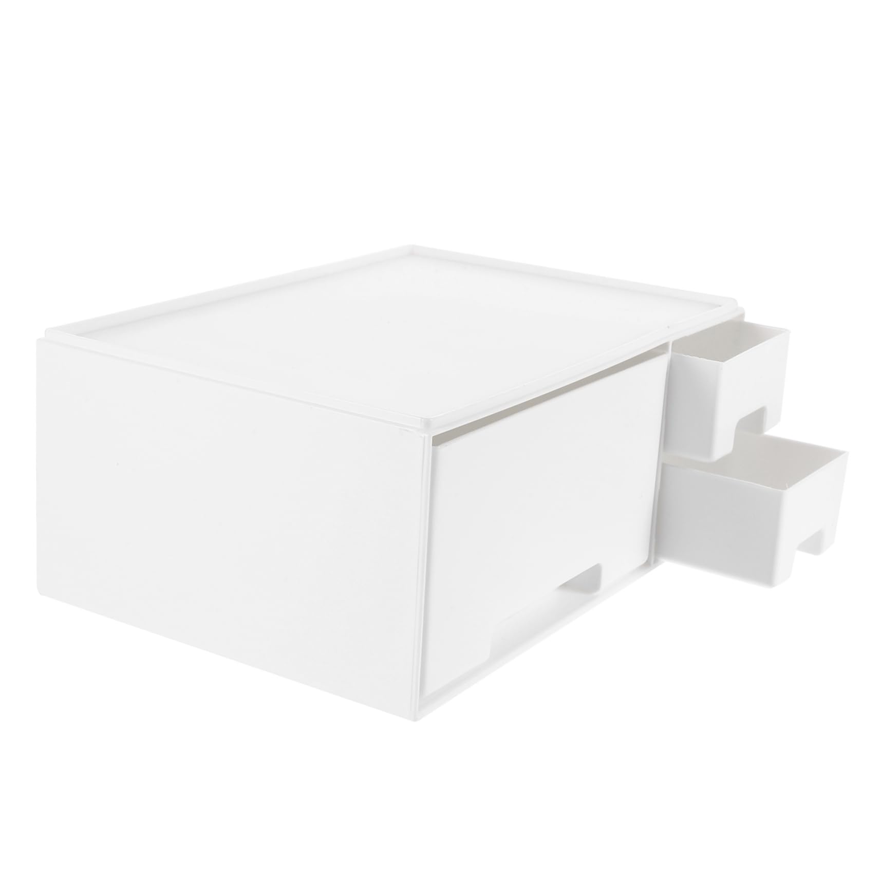 ELAYARD Soporte PC Mesa con Cajonera Blanca Organizador y Base para Alzador Pantalla Ordenador Elevador Monitor Resistente para Almacenamiento Escritorio