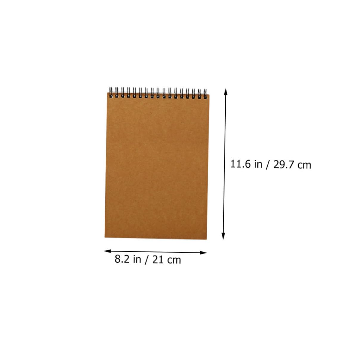 Carnets de Croquis A4 à Spirale, 2 Pièces, Papier Marron Présent Rentrée