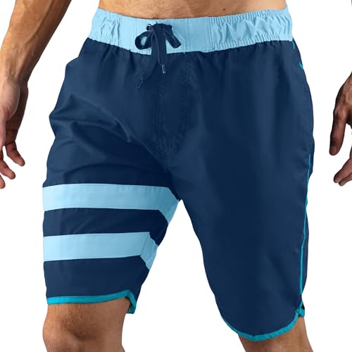 Image of Kanu Surf Men's Big Viper Extended Size Stripe Swim Trunk
