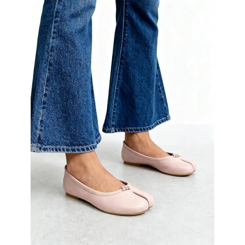 Image of Tabi Shoes Women Split Toe Shoes Wide Width Ballet Flats Comfort Casual Work Shoes for Women Office