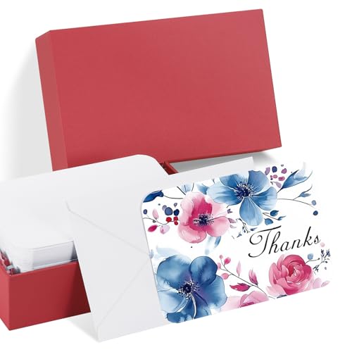 PATIKIL 30er Set Aquarell-Dankeskarten Baumwolle