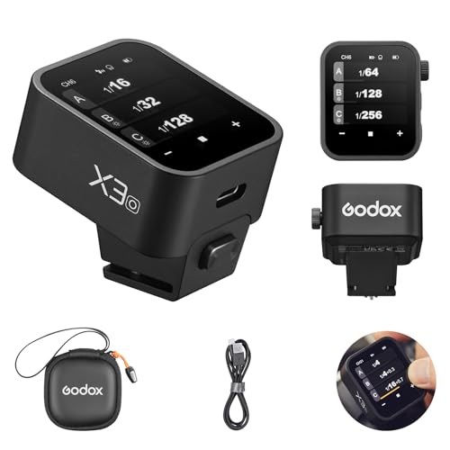 Godox X3-O Wireless Flash Trigger for Olympus/Panasonic Camera OLED Touch Screen for Camera 2.4GHz Wireless 1/8000S HSS TTL Tcm Function Built-in Rechargeable Battery Remote Flash Trigger