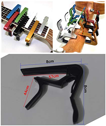 Guitar Picks Guitar Capo Acoustic Guitar Accessories Trigger Capo Key Clamp Black With 6 Pcs Guitar Picks … #TOP2