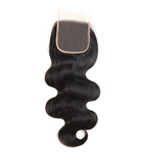 Beauty Princess Brazilian Body Wave Lace Closure Free Part 8A Unprocessed 4 ×4 inch Human Hair Closure Brazilian Body Wave Natural Black Color (16)