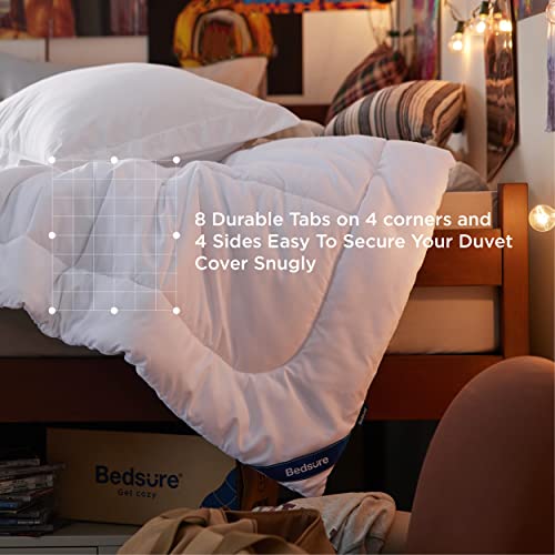 Image of Bedsure Comforter Duvet Insert - Quilted Comforters Twin XL Size, All Season Duvet, GentleSoft Down Alternative Bedding, with 8 Tabs, Gifts for Women /Men, White, Twin XL 92 x 68 Inches