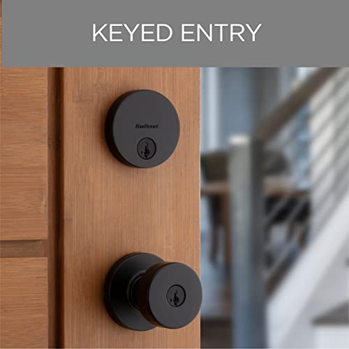 Kwikset 99910-070 991 Pismo Keyed Entry Knob And Single Cylinder Deadbolt Combo Pack Featuring Smartkey In Matte Black thumb #1