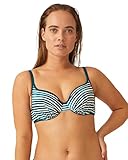 Naturana Swimwear Essentials Bikinioberteil mit Bügeln, leicht gepolstert, gestreift, grün, 70DD