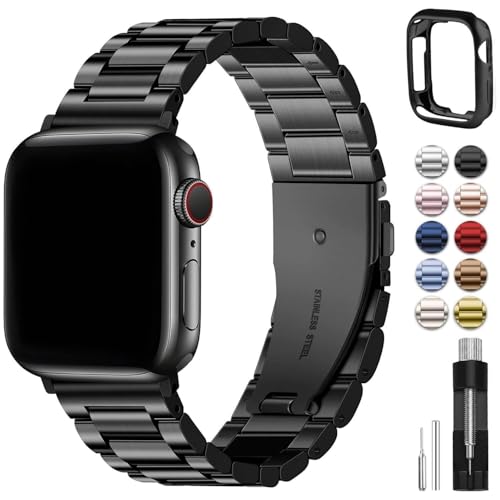Evitez les rayures sur Apple Watch grâce au bracelet acier inoxydable avec étui intégral