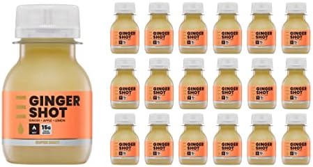 PRESS Healthfoods, New Ginger Shot, 12 Pack, Cold Pressed Natural Energy Drink Containing 100% Natural Ingredients to help Boost Immune System Health and Provide Energy