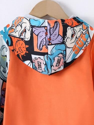 Image of Boys Humour and Comic Printed Long Sleeves Sweatshirt, Cotton Blend, Hooded Neck