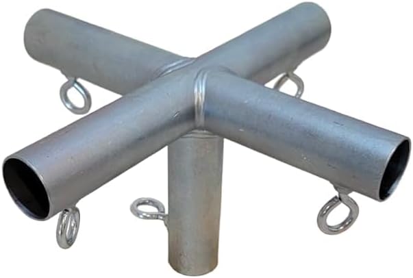 Canopy Fittings - Heavy Duty 3-Way Flat Corner Fitting for 1-3/8" EMT Pipe - 16 Gauge Galvanized Steel
