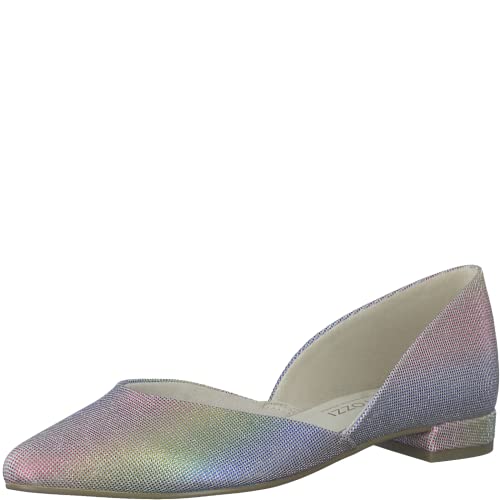 MARCO TOZZI Damen Ballerinas, Blockabsatz, weiches FEEL ME Fußbett, ideal...