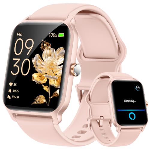 Fitpolo Smart Watch for Women Android & iPhone, Alexa Built-in [1.8" HD Screen] IP68 Waterproof Fitness Watch with Bluetooth Call (Answer/Make), Heart Rate/Sleep/SpO2 Monitor, 105 Sports Trackers