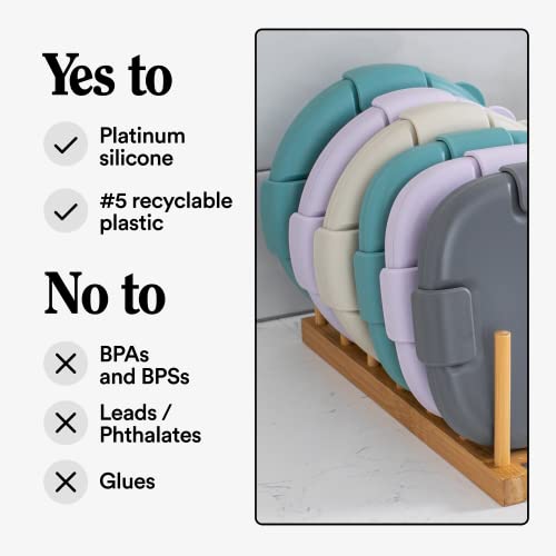 STOJO Collapsible Sandwich Box - Oat, 24oz - Reusable Food Storage Container - To-Go Travel Silicone Bowl for Hot and Cold Food - for Meal Prep, Lunch, Camping and Hiking - Dishwasher Safe - Image 6