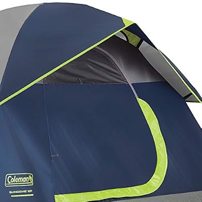 Coleman Sundome Camping Tent with Rainfly, 2/3/4/6 Person Tent Sets Up in 10 Mins, Weatherproof Shelter for Camping, Festivals, Backyard, Sleepovers, More