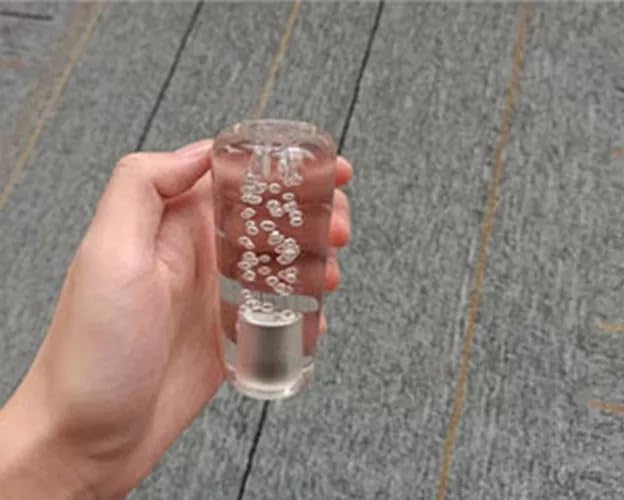 AutoTrends 1pc Bubble Crystal Car Gear Shift Knob Manual Gear Stick Lever Knob Car Interior Accessories Modification Sport Drive Assitance (Clear, 200mm)
