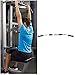 LAT Pull Down Bar Attachment for Cable Machine 48 inch Tricep Pull Down Solid Straight Bar, Non-Slip Rubber Grips and Revolving Hanger (Size : 48