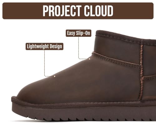 Image of Project Cloud Genuine Leather Ankle Boots for Women - Water Resistant with Memory Foam Insole Winter Boots - Trending Shoes & Comfortable Women's Ankle Boots (Hippy)