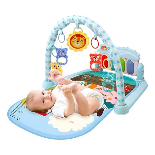 ベビージムマット、子供用プレイジムマット、フロアプレイマット、発達アクティビティジム、取り外し可能なおもちゃ付きプレイマット、ライト付き幼児用プレイマット、男の子と女の子用のプレイジムマット、インタラクティブフロアプレイマット