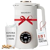 Wamery Original Nut Milk Maker Machine - 32oz Almond, Oat, Soy Milk Maker - Plant Based & Vegan Milk Maker with Delay Start, Keep Warm & Boil Water Functions