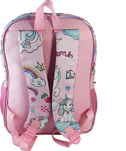 Mochila Bolsa Infantil Crianças Menina Creche Passeio Escola Cor:Rosa