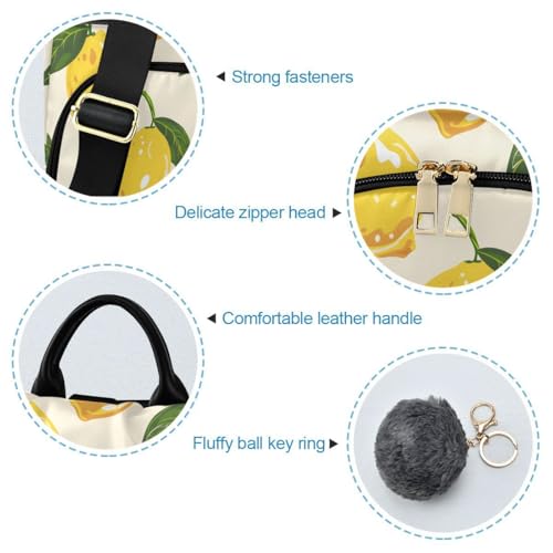 Image of ALAZA Yellow Lemon Trips Hiking Camping Rucksack Pack for Women