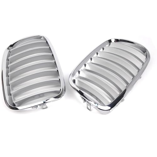 Calandre en maille ABS chromée brillante pour rénover l'avant de voiture BMW