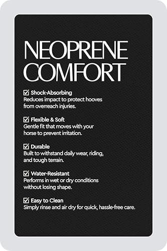 HORZE Pro Overreach Bell Boots for Horses, Neoprene Pair Horse Bell Boots | Shock Absorbing Horse Hoof Boots with Quick Wrap Closure, Durable Hoof Boots for Horses' Leg Protection in All Sizes - Image 7