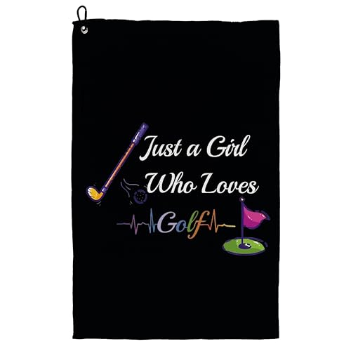 QGFM Women's Golf Towels with Clip - 16x24 for Golf Lovers