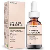Augenserum Koffein Anti-Aging, Augencreme gegen Falten und Augenringe mit Hyaluronsäure und Niacinamid, Feuchtigkeitsspendende Augenpflege für Männer und Frauen