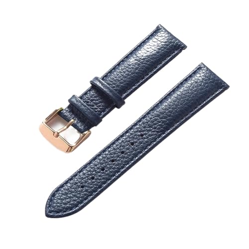 Bracelet en cuir véritable motif litchi pour montre homme et femme