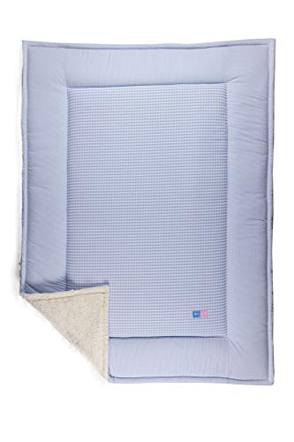 Tapis d'éveil isolant pour sol froid : grand tapis rose avec peluche