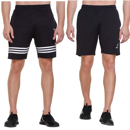 Image of Men's Shorts | Shorts for Men's | Men's Cotton Shorts | Dual Pocket Sleep Shorts - Regular Shorts - Workout, Gym, Running, Sports and Yoga Shorts - Pack of 2