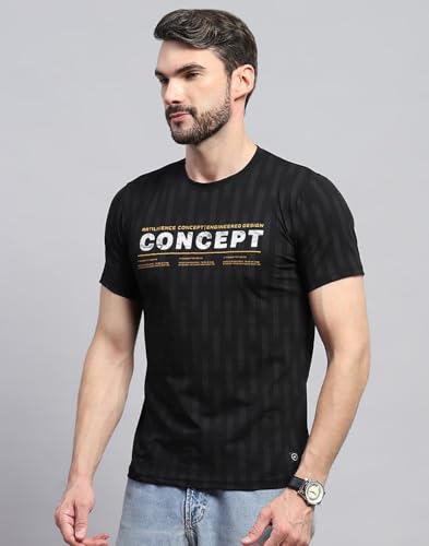 Image of Monte Carlo Mens Printed Round Neck Half Sleeve T-Shirt (224067193)