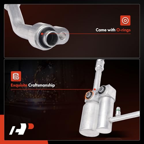 A-Premium A/C Suction Hose & Discharge Line Hose Assembly Compatible with Chevrolet Silverado 3500, Silverado 2500 HD & GMC Sierra 3500, Sierra 2500 HD, 2001, 6.6L, Turbocharged, Diesel by A-Premium - Image 3